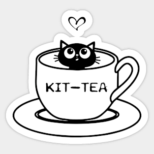 Kit-Tea Kitty Design Sticker